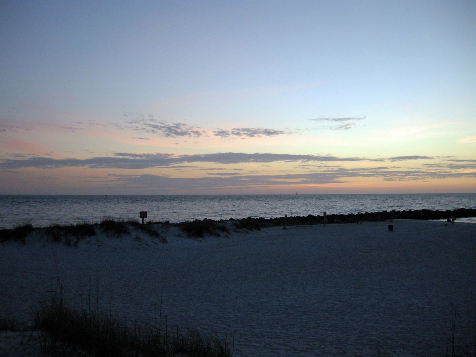 Sunset over the ocean at Clearwater Beach