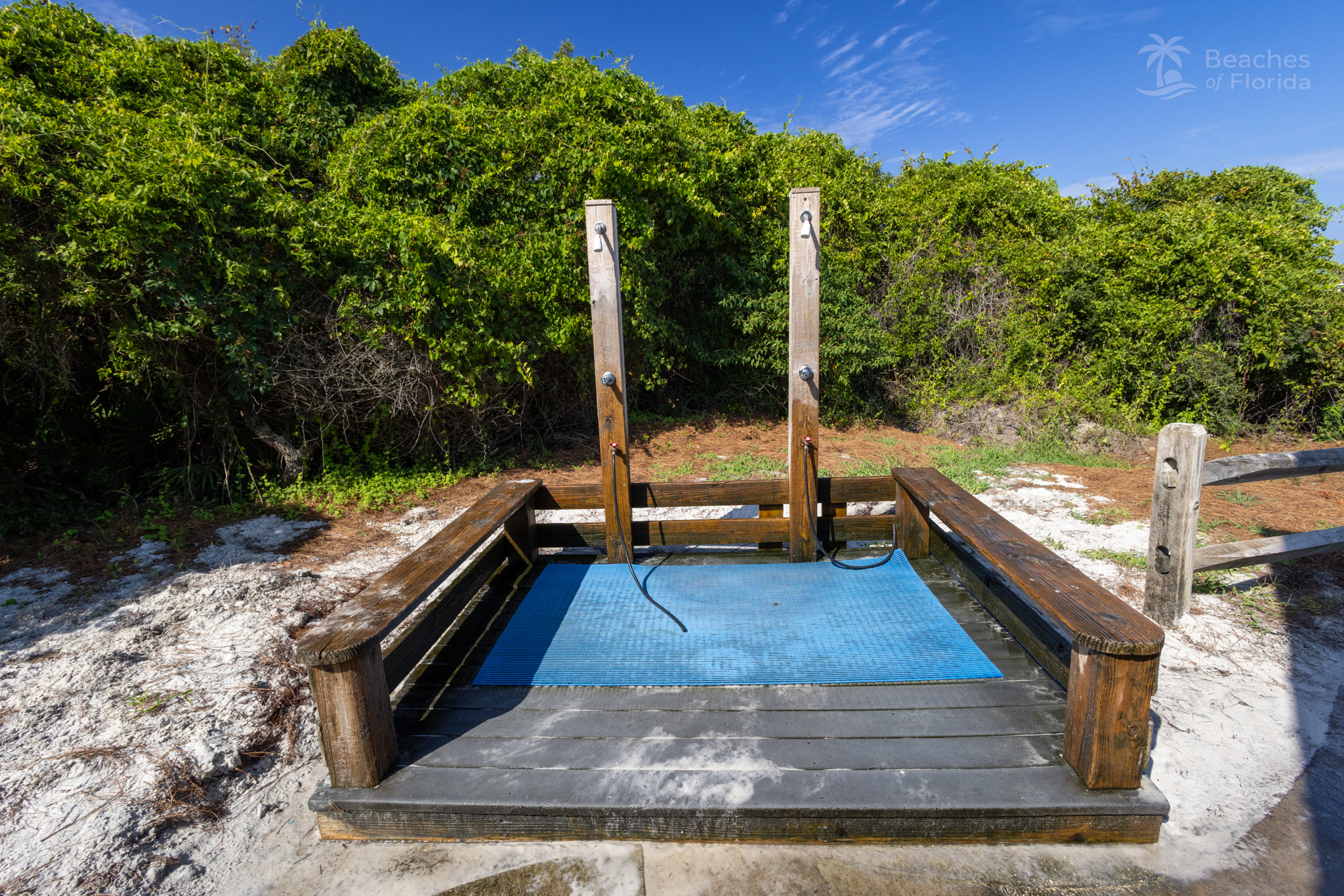 Outdoor shower station at Inlet Beach