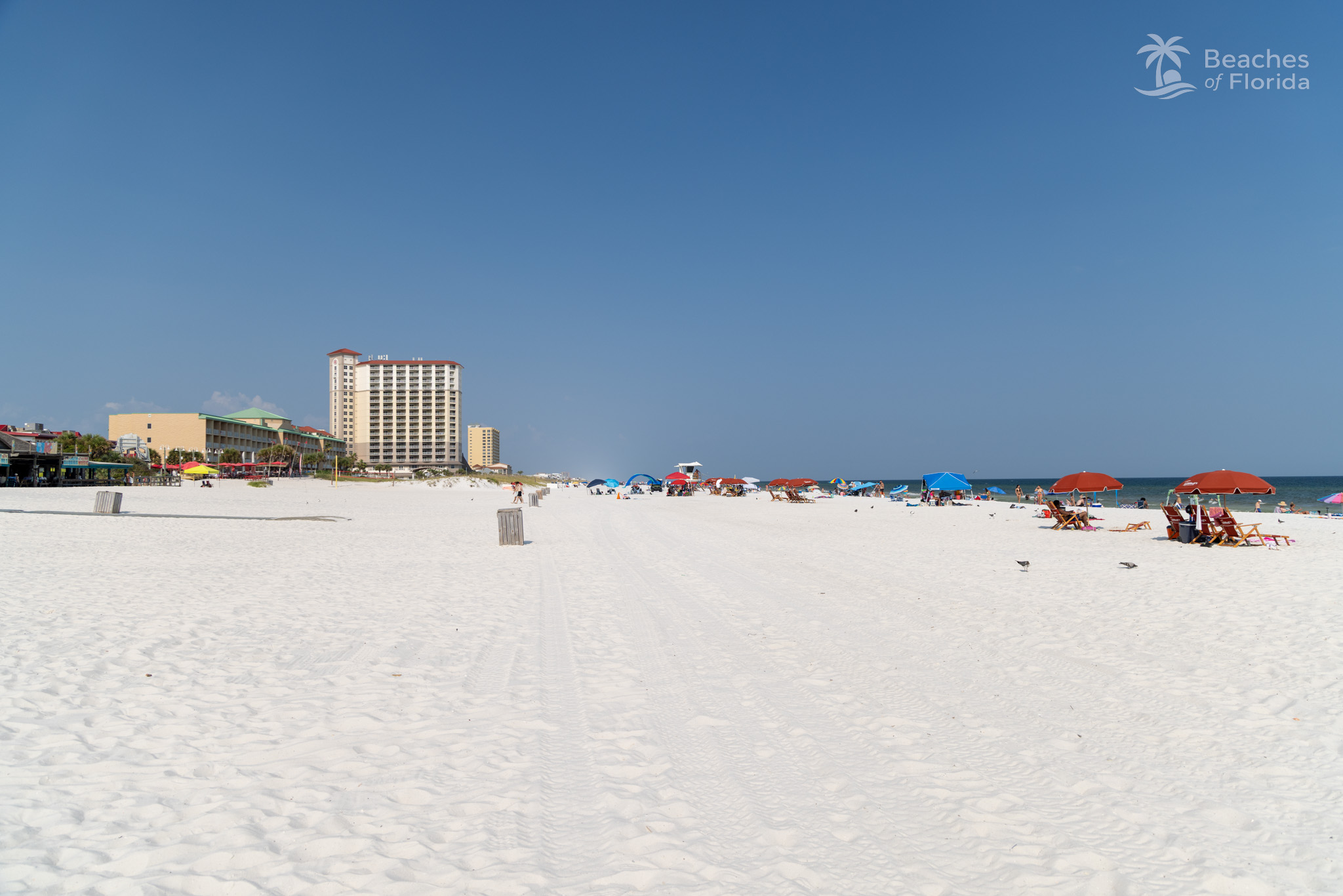 Pensacola Beach looking down the shoreline